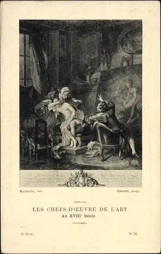 Künstler Ak Baudouin, Die Meisterwerke der Kunst im 18. Jahrhundert, Nr. 36