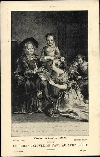 Künstler Ak Lepicie, Die Meisterwerke der Kunst im 18. Jahrhundert, Preceptor Love