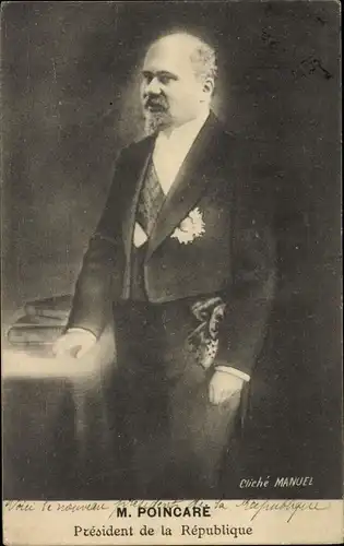 Ak Raymond Poincaré, Präsident der Französischen Republik