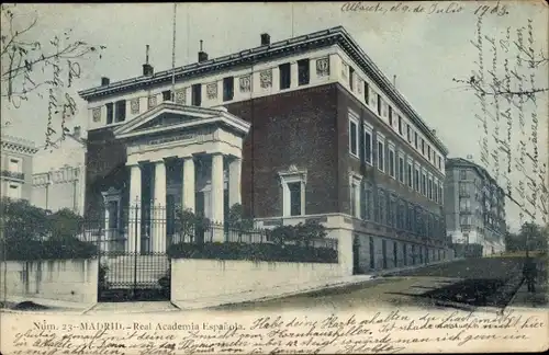 Ak Madrid, Spanien, Königliche Spanische Akademie