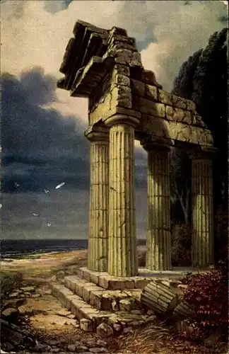 Künstler Ak C. Hölscher Verlag P. Heckscher Nr. 265, Antike Ruinen