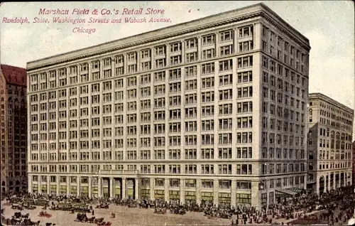 Ak Chicago Illinois USA, Marshall Field and Co Retail Store, Randolph, State