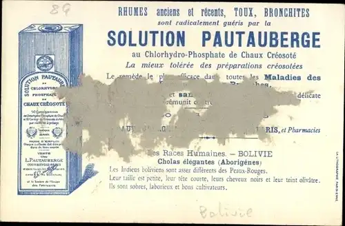 Ak Bolivien, Ureinwohner in eleganten Kleidern, Solution Pautauberge