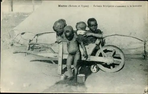 Ak Marokko, Szenen und Typen, senegalesische Kinder