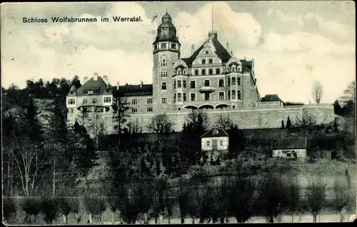 Ak Bad Wilhelmshöhe Kassel in Hessen, Schloss Wolfbrunnen, Werratal