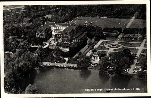 Ak Buer Gelsenkirchen im Ruhrgebiet, Schloss Berge, Luftbild