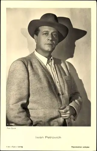 Ak Schauspieler Iwan Petrovich, Portrait, Hut