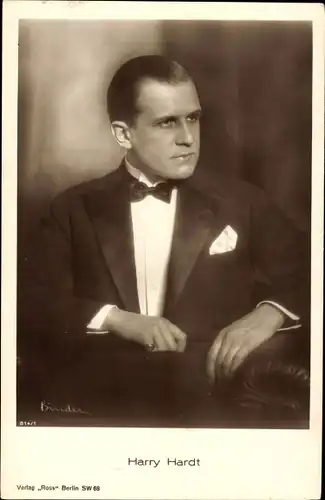 Ak Schauspieler Harry Hardt, Portrait