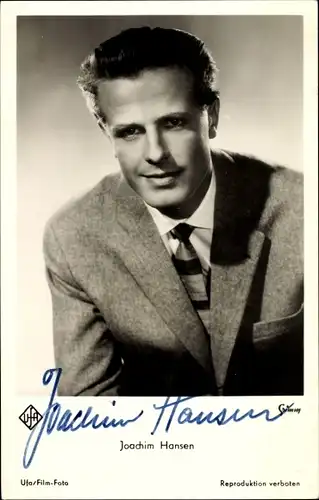 Ak Schauspieler Joachim Hansen, Portrait, Autogramm