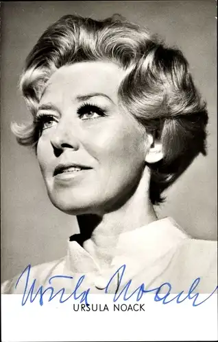 Ak Schauspielerin Ursula Noack, Portrait, Autogramm