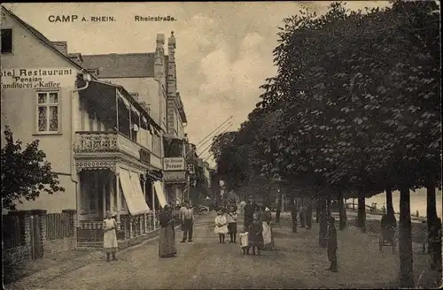 Ak Kamp Bornhofen am Rhein, Rheinstraße, Hotel und Restaurant