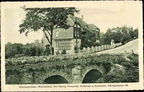 Ak Świerzawa Schönau an der Katzbach Schlesien Polen, Steinbachtaler Weinstübel