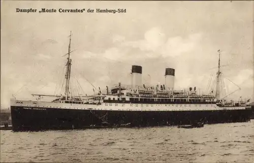 Ak HSDG Dampfer MS Monte Cervantes