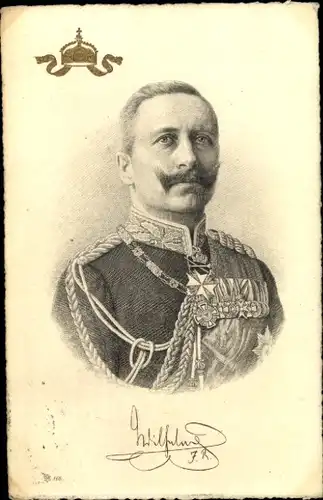 Ak Kaiser Wilhelm II. in Uniform, Orden