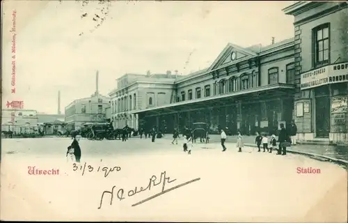 Ak Utrecht Niederlande, Bahnhof