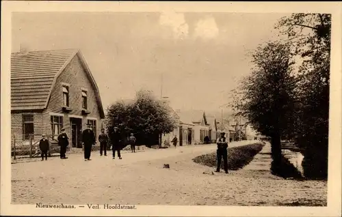 Ak Nieuweschans Groningen, Verlängerte Hauptstraße