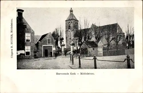 Ak Middelstum Loppersum Groningen, Kirche