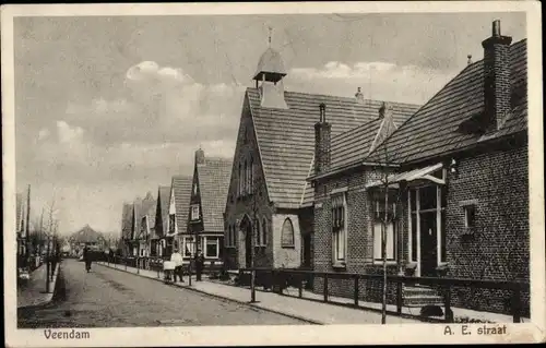 Ak Veendam Groningen Niederlande, A. E. Straat