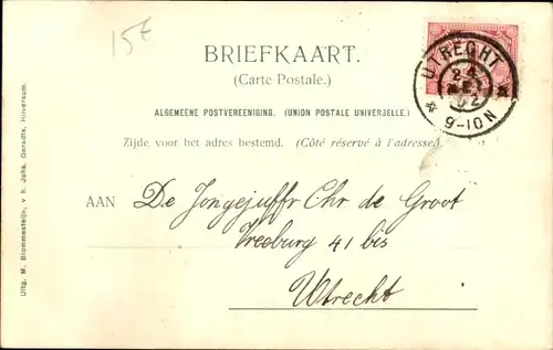 Passepartout Ak Utrecht Niederlande, Domkirche, Flagge