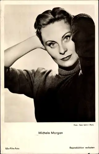 Ak Schauspielerin Michele Morgan, Portrait