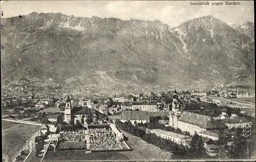 Ak Innsbruck in Tirol, Ortsansicht gegen Norden, Berge