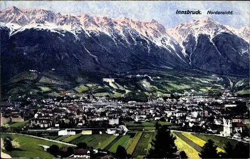 Ak Innsbruck in Tirol, Nordansicht, Panorama, Berge