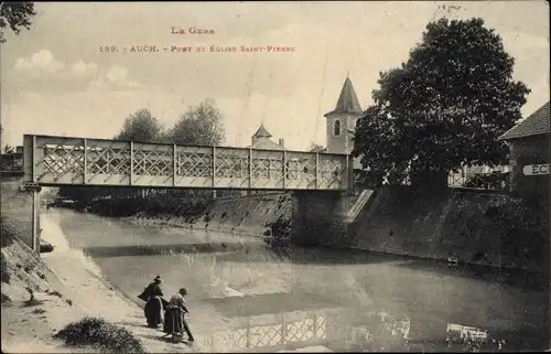 Ak Auch Gers, Brücke, Kirche Saint Pierre