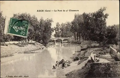 Ak Auch Gers, Pont du 9. Chasseurs