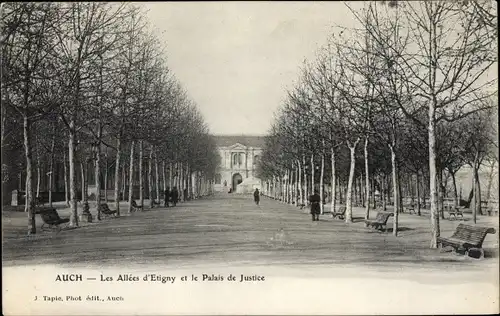 Ak Auch Gers, Les Allées d'Etigny, Palais de Justice