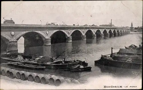 Ak Bordeaux Gironde, Brücke