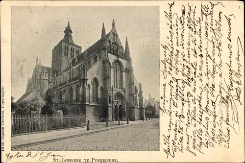 Ak Poperinghe Poperinge Westflandern, St.-Johannes-Kirche