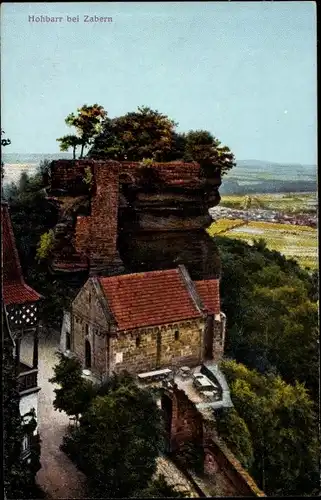 Ak Zabern Bas Rhin, Blick auf die Hohbarr und die Stadt