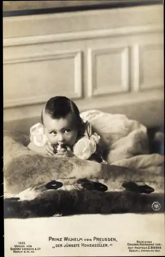 Ak Prinz Wilhelm von Preußen, Der jüngste Hohenzoller, Gustav Liersch 1635