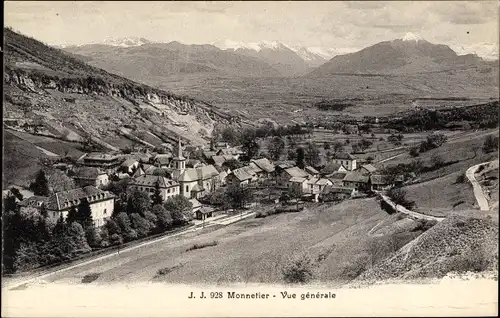 Ak Monnetier Mornex Haute Savoie, Gesamtansicht