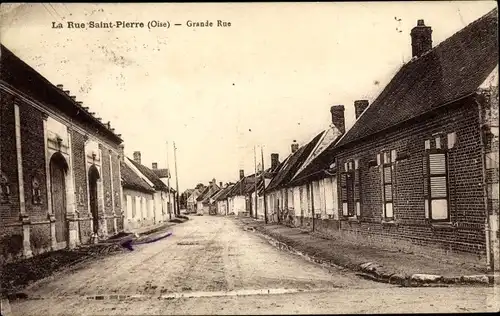 Ak La Rue Saint Pierre Oise, Grande Rue