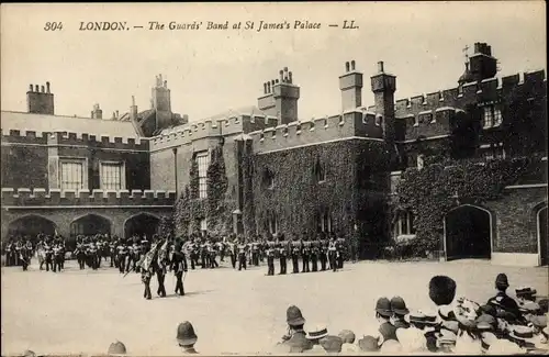 Ak London City England, The Guards Band im St. James Palace
