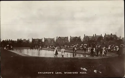 Ak Stamford Hill London England, Childrans Lake, Stamford Park