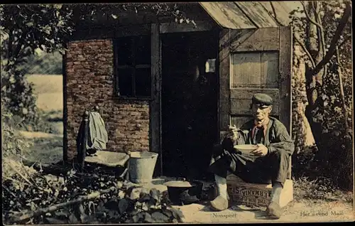 Ak Nunspeet Gelderland, Het avondmaal, Volkstracht