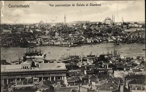Ak Konstantinopel Istanbul Türkei, Panoramablick
