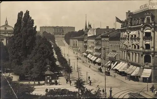 Ak Oslo Norwegen, Karl Johans gate