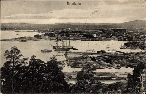 Ak Christiania Oslo Norwegen, Gesamtansicht