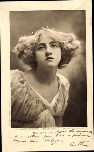Ak Schauspielerin und Schönheitskönigin Ivy Lilian Close, Portrait