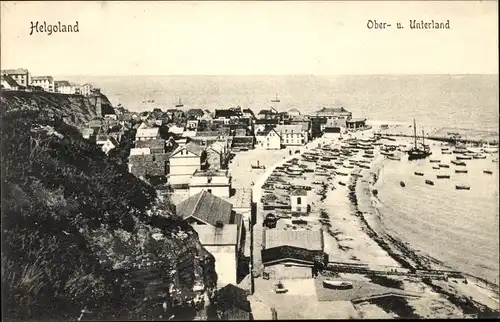 Ak Helgoland in Schleswig Holstein, Ober- und Unterland, Strand