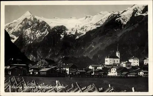 Ak Kaprun in Salzburg, Blick auf den Ort, Kitzsteinhorn