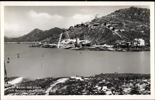 Ak Stubach Uttendorf in Salzburg, Rudolfshütte am Weißsee, Baulager