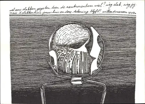 Künstler Ak Vaessen, Wilbert, Künstler gegen Neutronenbombe