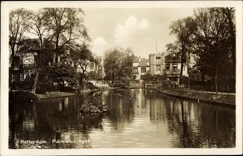 Ak Rotterdam Südholland Niederlande, Park Honingen