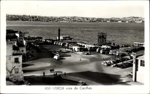 Ak Lisboa Lissabon Portugal, vista de Cacilhas