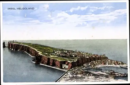 Ak Nordseeinsel Helgoland, Panorama