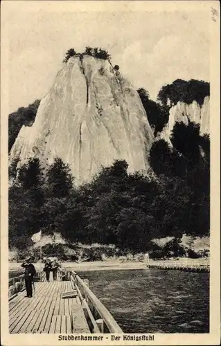 Ak Stubbenkammer Sassnitz auf Rügen, Königstuhl